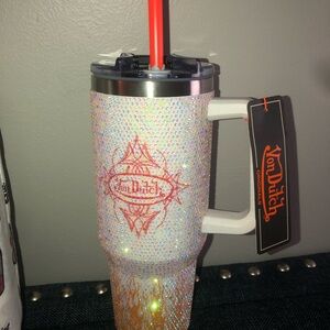 ‼️ Von Dutch Iridescent Tumbler with Straw